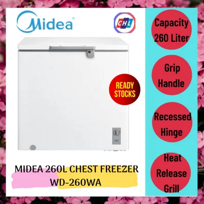 MIDEA Chest Freezer(SEND BY LORRRY +AUTHORISED DEALER) WD-260WA-(200L)