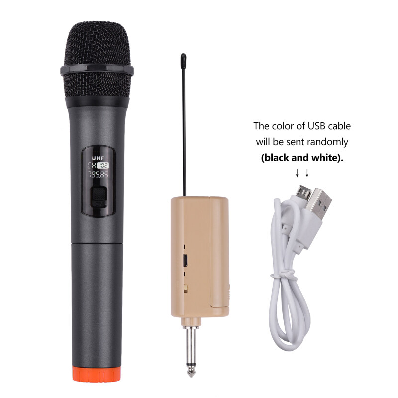 Mic Cầm Tay Không Dây UHF Dynamic Mic Với Đầu Thu Mini Di Động Phích Cắm 6.35Mm Tương Thích Với Loa Hệ Thống Karao-Ke Hệ Thống Rạp Hát Tại Nhà Máy Trộn Thẻ Âm Thanh Khuếch Đại Cho Biểu Diễn Sân Khấu Họp Bài Phát Biểu Kara-oke