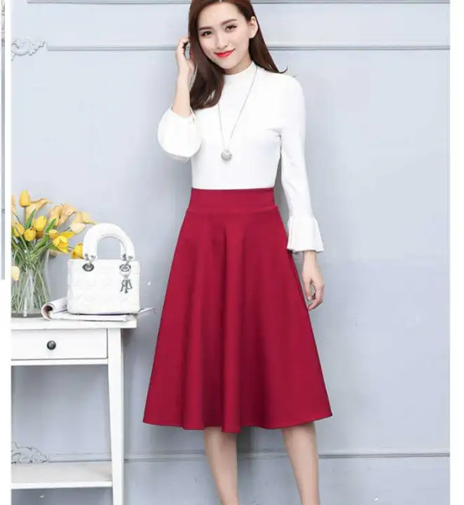 a line midi skirt 2019