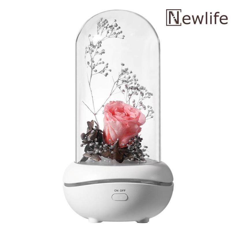 7 Color LED Essential Oil Aroma Diffuser Immortal Rose Aromatherapy Lamp Singapore