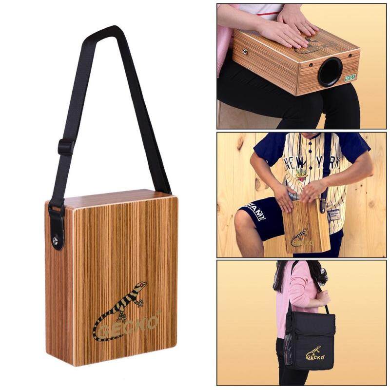 GECKO C-68Z Portable Traveling Cajon Box Drum Hand Drum Wood Percussion Instrument with Strap Carrying Bag