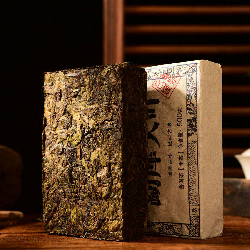 500g yunnan old pu-erh tea premium ancient tree big leaf raw tea brick green tea