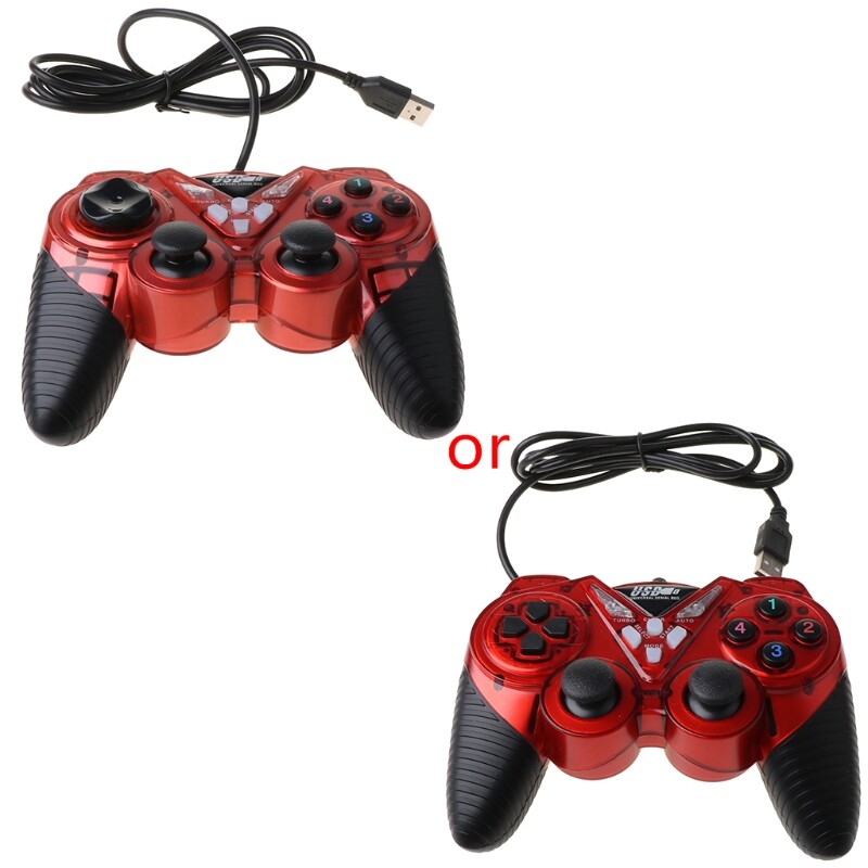 Wired USB Game Controller for PC Computer Laptop Vibration Joystick Gamepads for WinXP/Win7/Win8/Win10