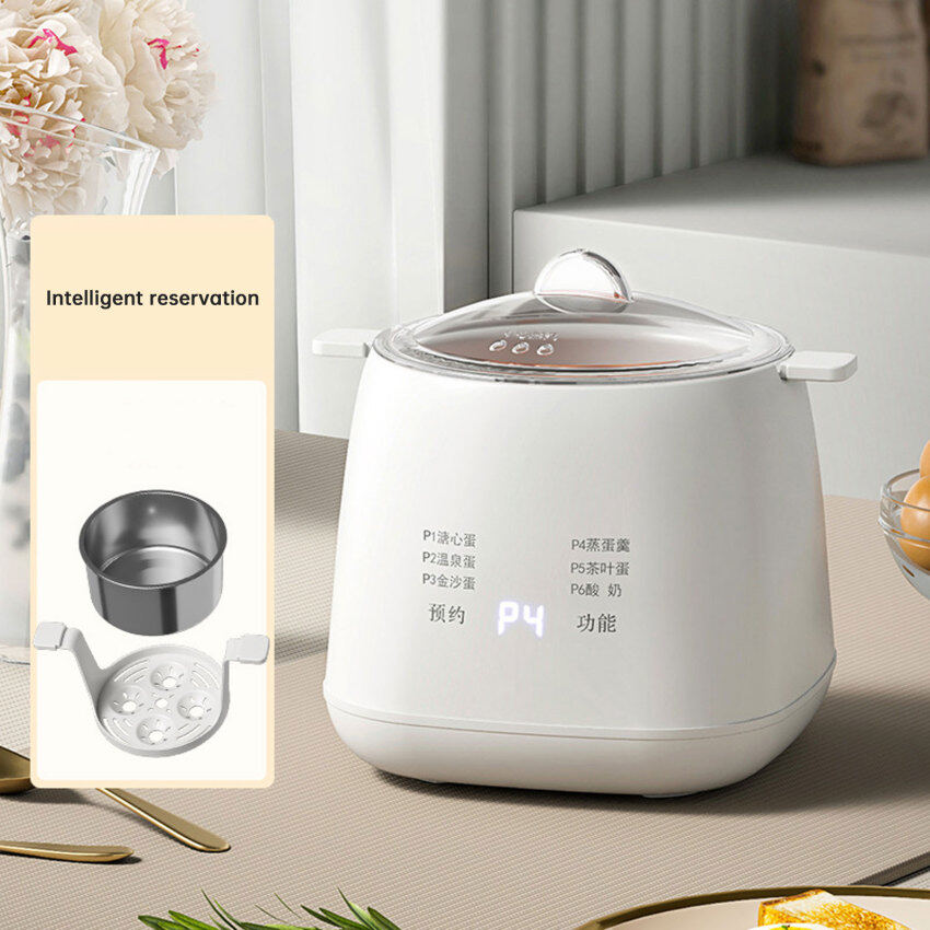 Nồi trứng thông minh 220V hoàn toàn tự động Bánh Ngô hấp Đun sôi máy làm bữa sáng đặt phòng đa chức năng luộc mềm trứng nồi