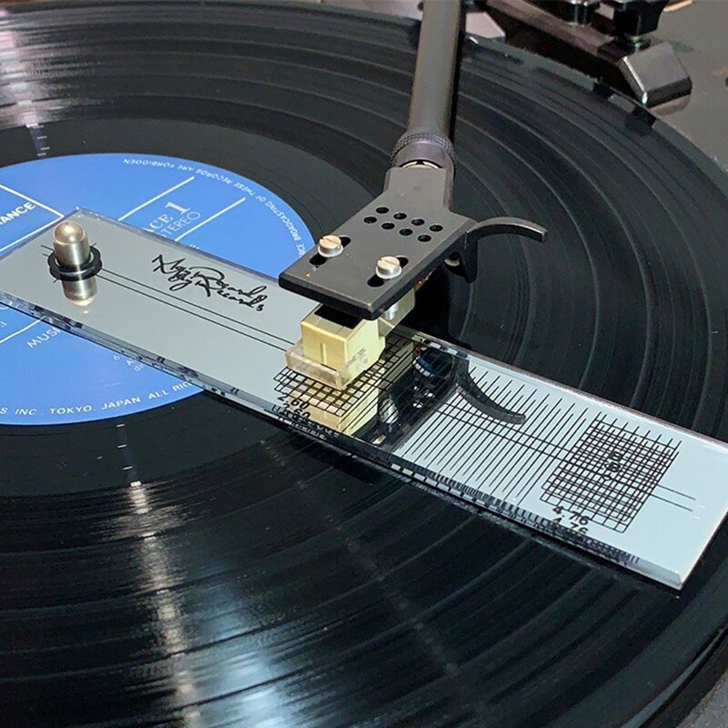 LP Vinyl Cartridge Stylus Azimuth Compensation Angle/Calibration Gauge Adjustment Ruler for Phonograph Turntable