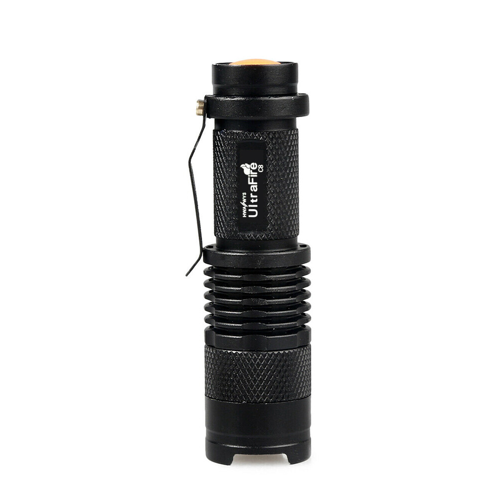 [In stock]Virwir 50000LM Mini LED Flashlight Rechargeable Q5 T6 Tactical Flashlight L2LED Flashlight 3 Modes Adjustable Zoom Using AA/14500 Flashlight IP65 Waterproof Flashlight Military TorchLamp With Clip