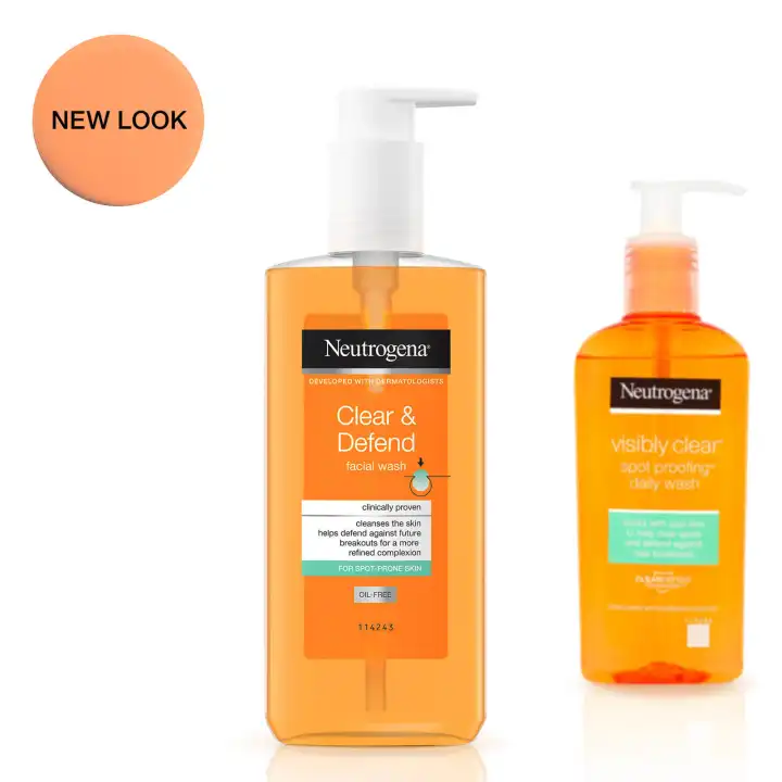 neutrogena clear and defend face wash