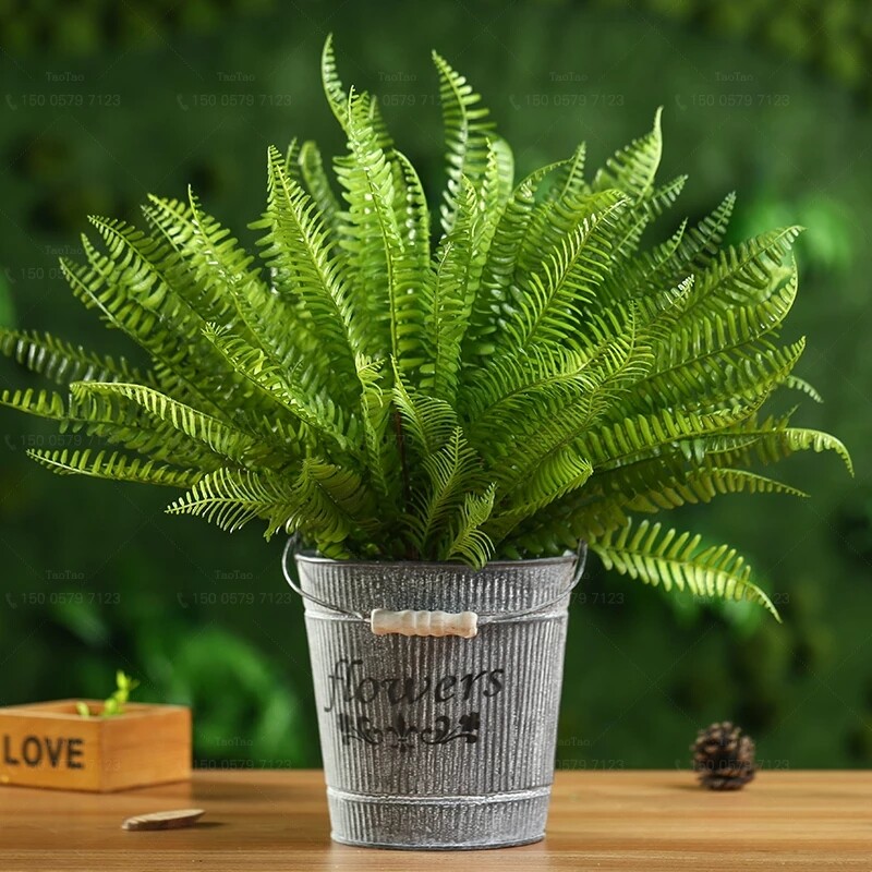 Cành Lá Nhân Tạo Cây Mô Phỏng Lá Nhựa Cây Mô Phỏng Màu Xanh Lá Cây Để Trang Trí Nhà Cửa