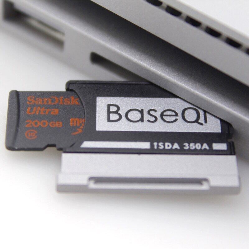 Original BaseQi NinjaDrive Aluminum Micro SD /TF Card Adapter For Microsoft Surface Book 13"/15"