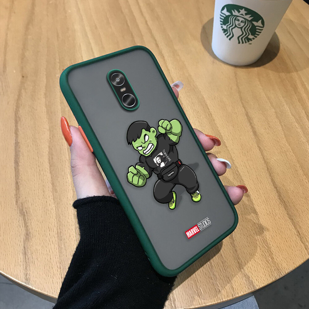 Hontinga Casing Case For Xiaomi Redmi Note 4 Note 4X Case Cartoon Ironman Spiderman Hulk Frosted Transparent Phone Case Lens Camera Protector Back Cover Casing Anime Hard Case For Boys For Girls For Men