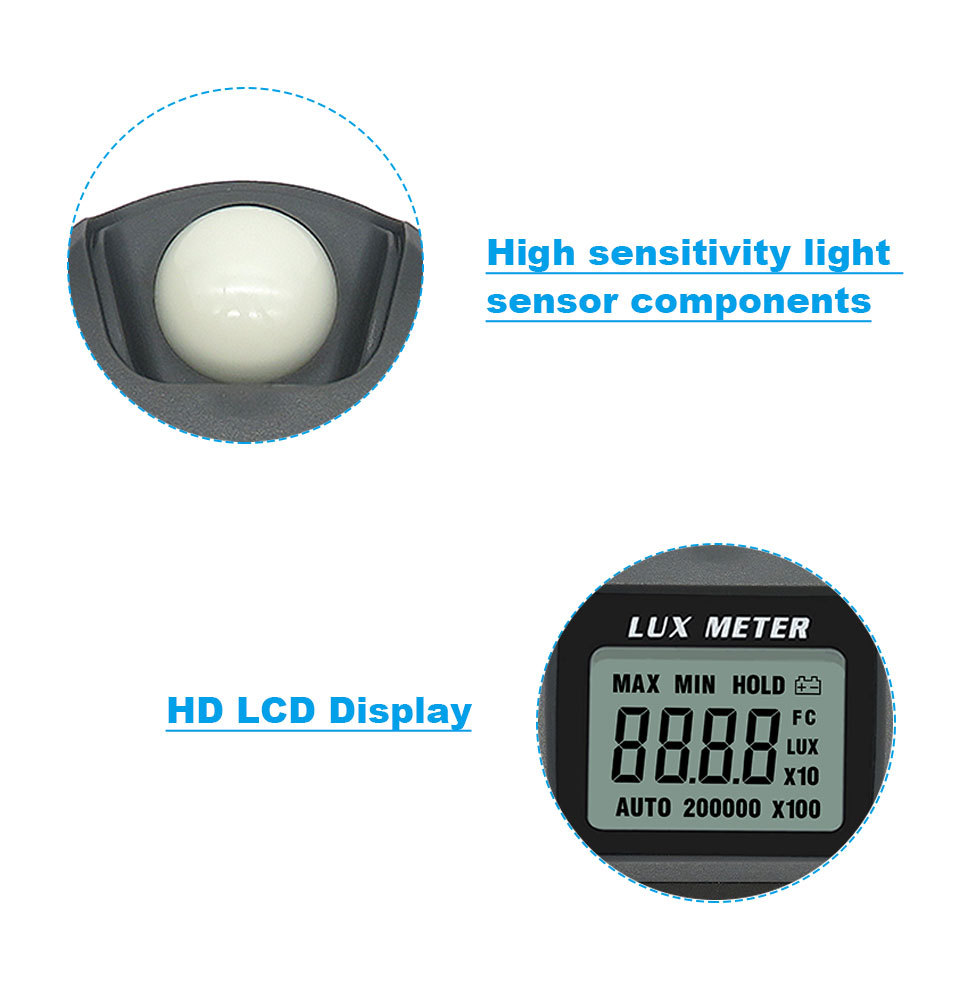 [Diyiot]Original MT-30 Lux meter 0~200,000lux Range Light Meter Illuminometer Photometer Tester