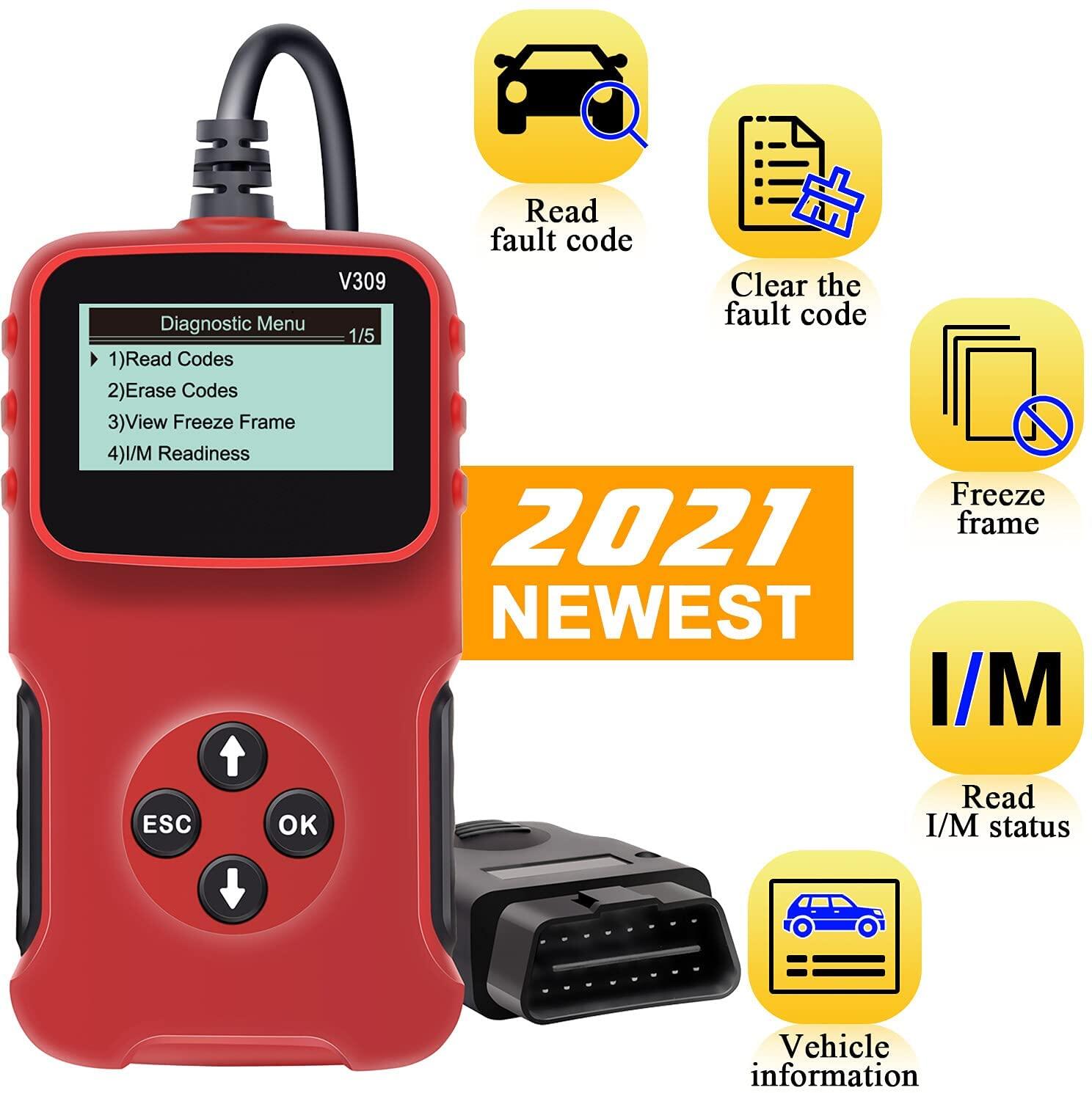 V309 Car Fault Detector Elm327 Obd2 Car Diagnostic Tool Code Reading Card