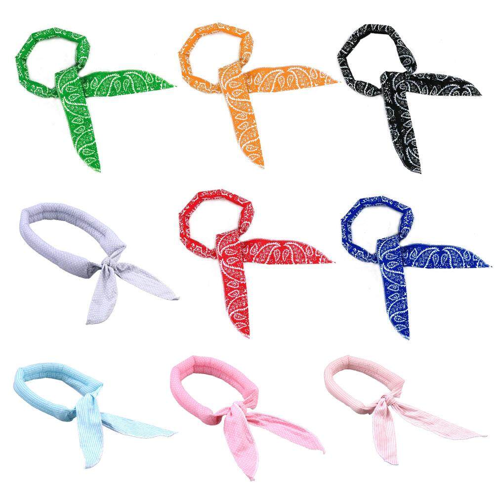 9 Pieces Cooling Scarf Summer Wrap Soaked Tie Around Neck Ice Cool