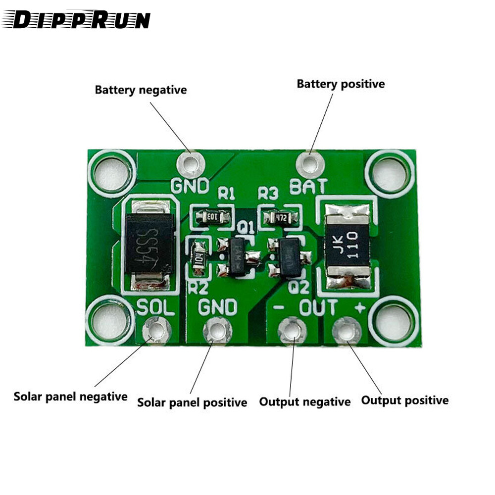 Dipprun 12V 1A kiểm soát ánh sáng đèn năng lượng mặt trời bảng mạch điều khiển Điều khiển sạc năng lượng mặt trời mô-đun bảng mạch cho nhà năng lượng mặt trời đèn cảnh quan bãi cỏ năng lượng mặt trời đèn