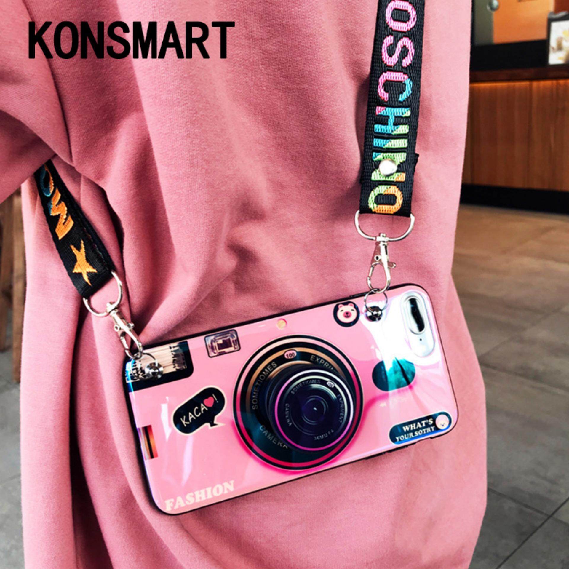 Deluxe Fashion Tas Motif Mawar Penutup Telepon Lanyard 