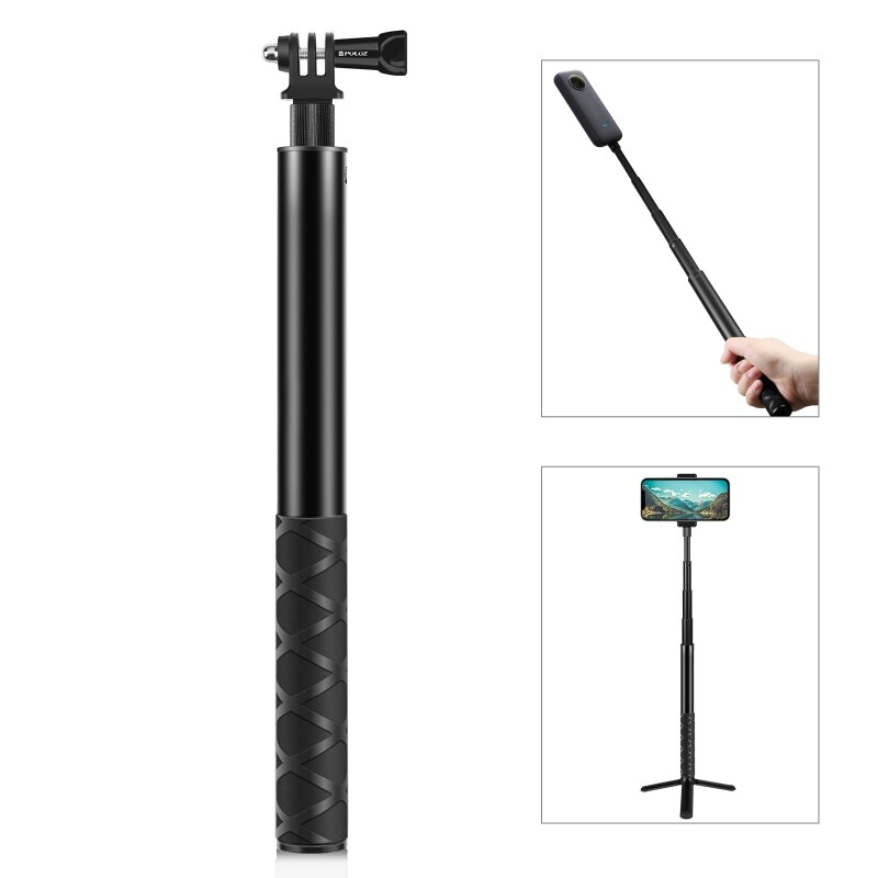 Puluz 150/110/70cm metal invisible selfie stick monopod for gopro max hero 11 10 9 8 7 6 5 / insta360 one / dji osmo pocket 2 action camera