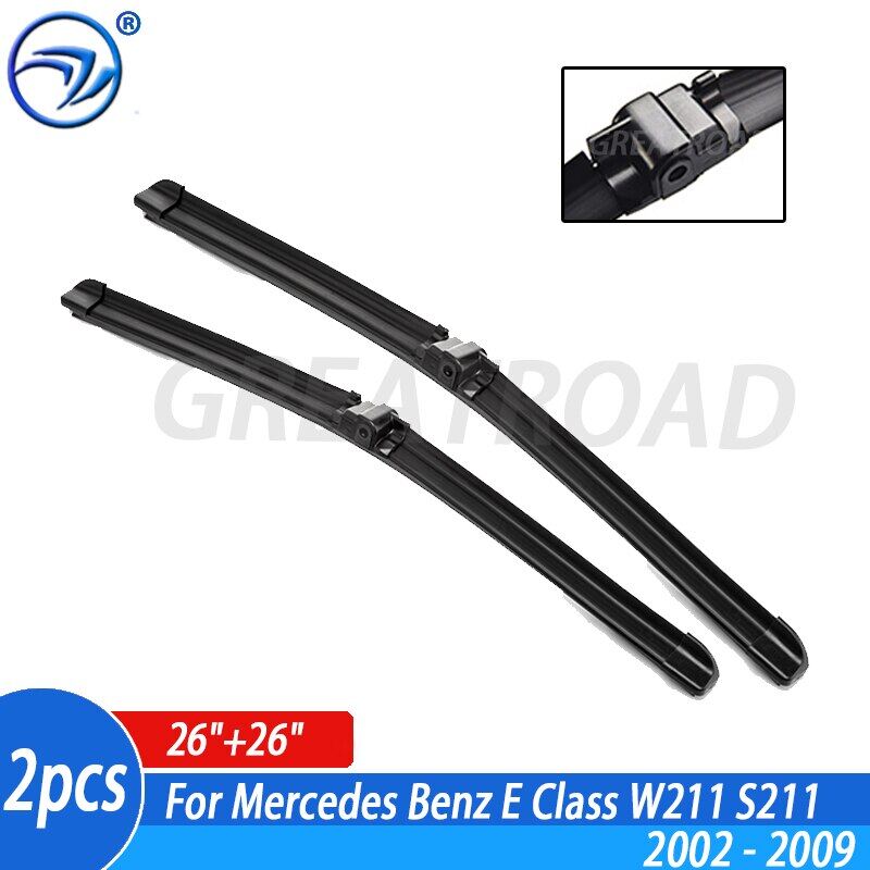 Wiper 4a & 4a front wiper blades for mercedes benz e class w211 s211 02 - 09 windshield windscreen front window 26"26"