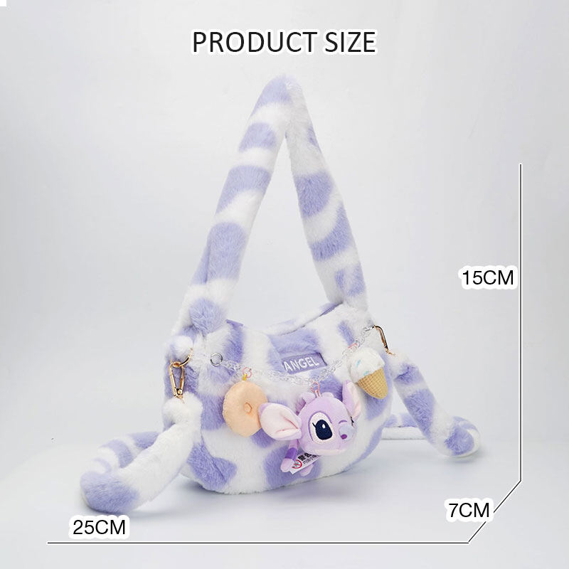 C&K Plush Cute Shoulder Bag Soft Sweet Shoulder Bag