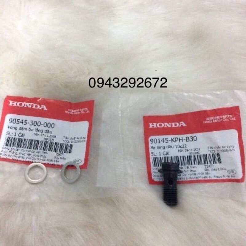 Bộ ốc dầu + long đen dầu Honda
