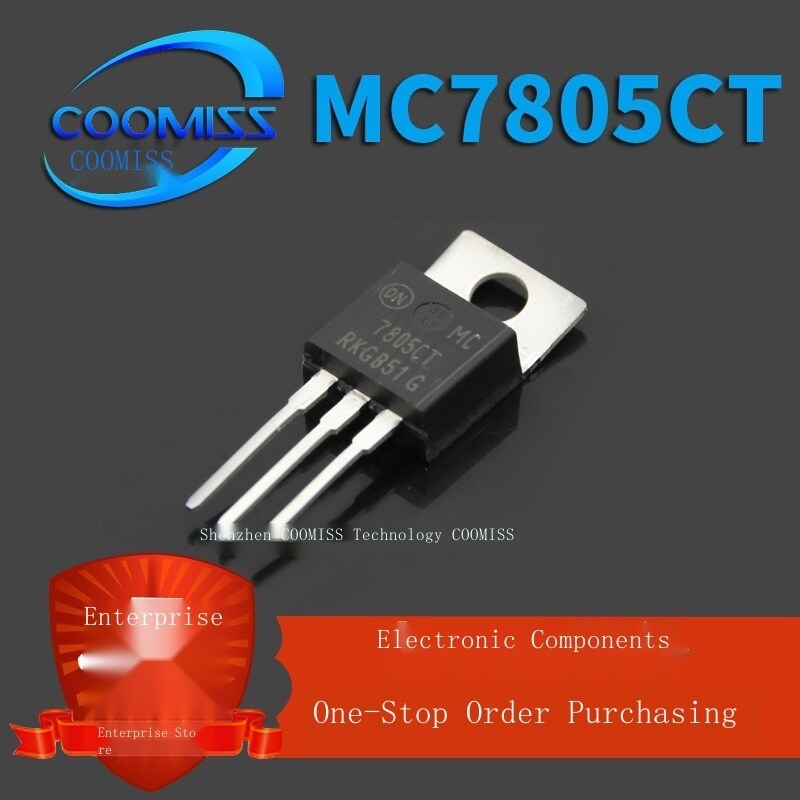 1PC transistor MC7805CT straight plug TO-220 new MC7805CTG 7805 voltage ...
