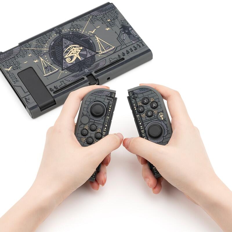 Nintendo Switch Vỏ Cứng Màu Đen Pharaoh Ai Cập Bí Ẩn Vỏ Lưng Cho NS Switch Phụ Kiện Trò Chơi