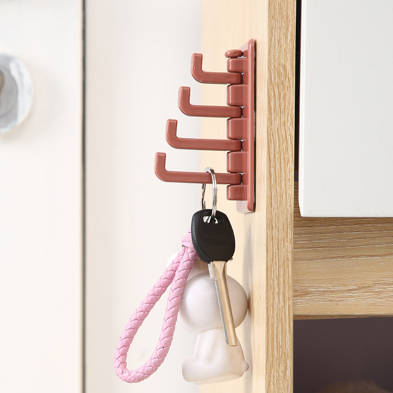ABS creative kitchen wall hook nail-free Self-adhesive door hooks hooks for storage bathroom
