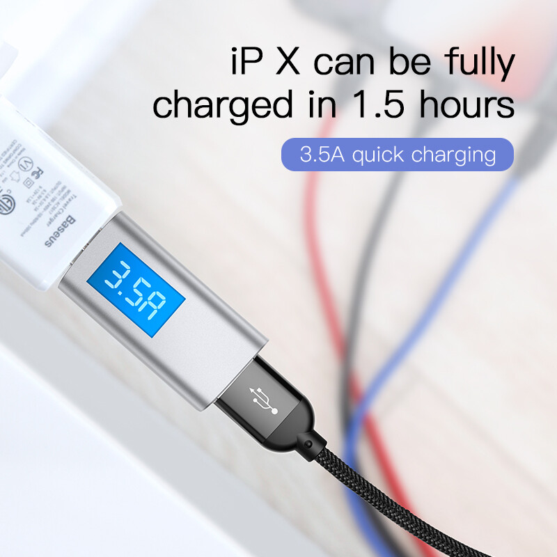 Cáp sạc đa năng Baseus Rapid Series 3 trong 1 cho iPhone/ iPad, Smartphone & Tablet Android (3.5A, 1.2M, Type C/ Micro/ Lightning , Fast charge3  in 1 Cable)