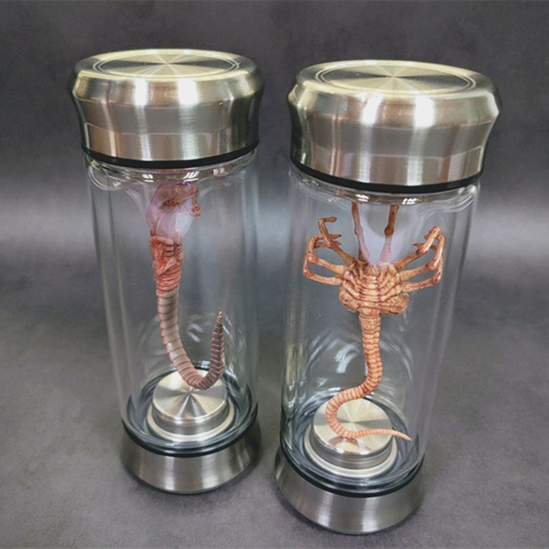 Alien Jar Xenomorph spesimen Facehugger embrio kaca Jar filem Prop replika