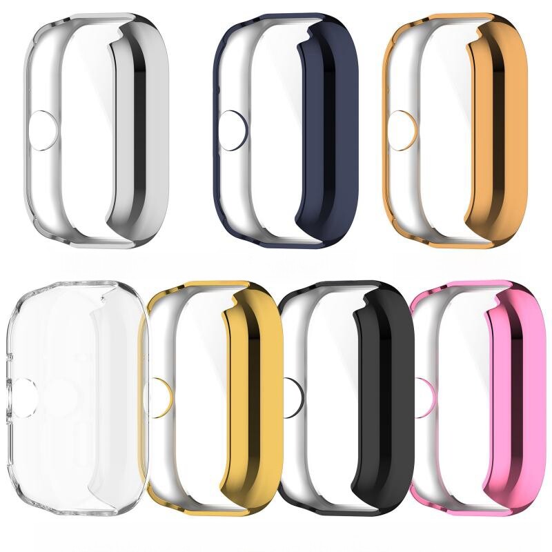 Nhựa TPU mềm trường hợp đối với Redmi xem 4 bọc hoàn toàn rõ ràng Transparent Electroplated Shell Miếng bảo vệ màn hình trường hợp bìa đối với xaiomi Redmi watch4 Ốp bảo vệ