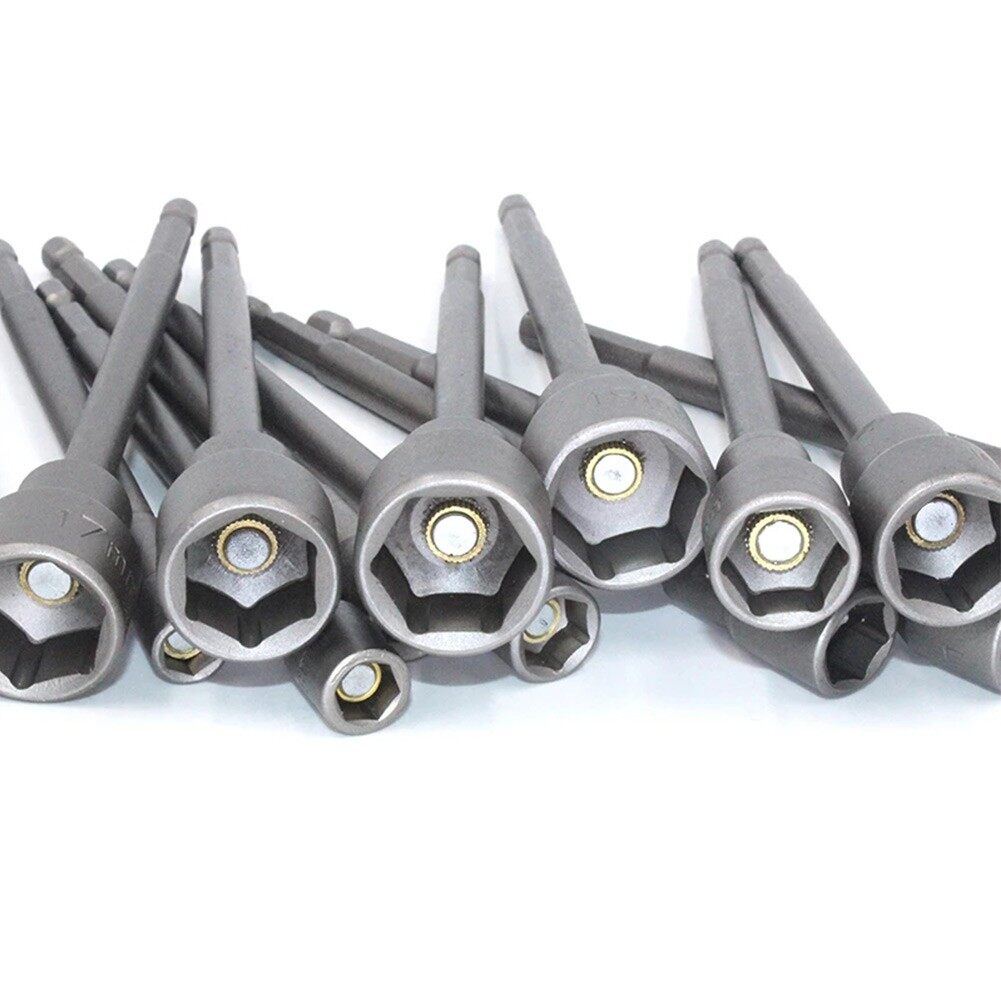 (fast Shipping)150mm Long 6mm-19mm Hexagon Nut Driver Drill Bit Socket Wrench Extension Sleeve(With High Quality)