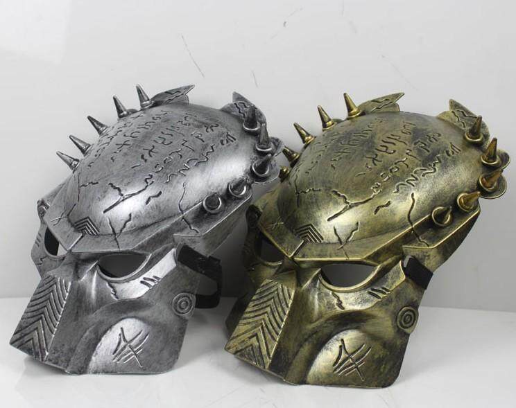 Alien vs PREDATOR Warrior AVP Cosplay Full Face Costume MASK GOLD or SILVER