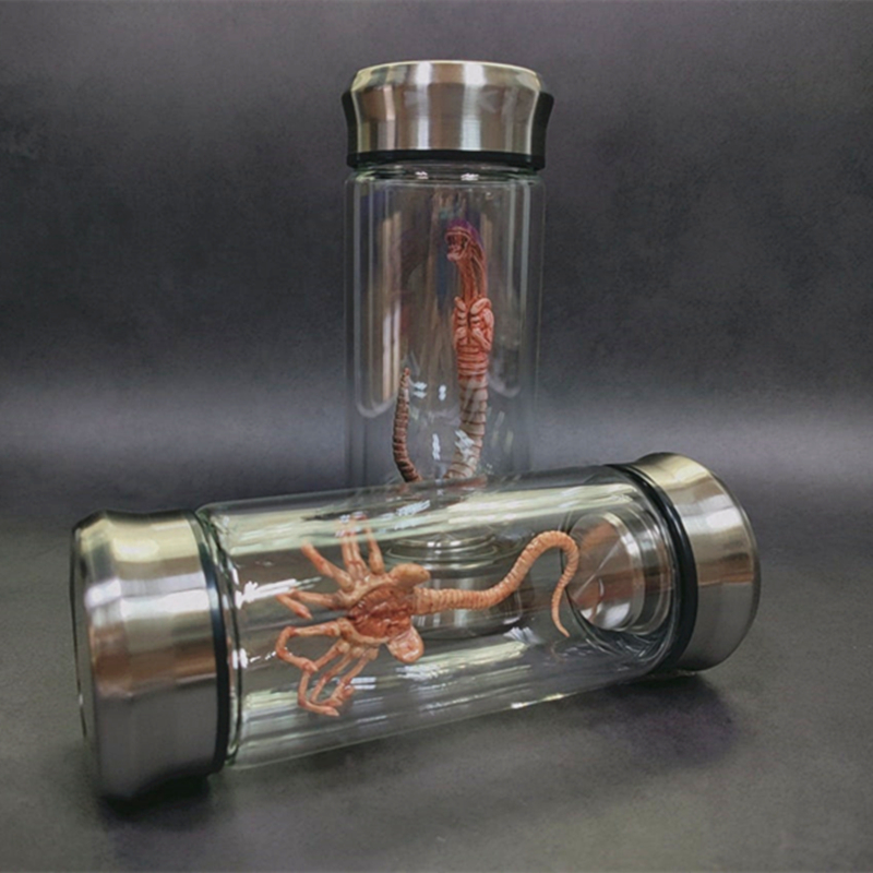 Alien Jar Xenomorph spesimen Facehugger embrio kaca Jar filem Prop replika