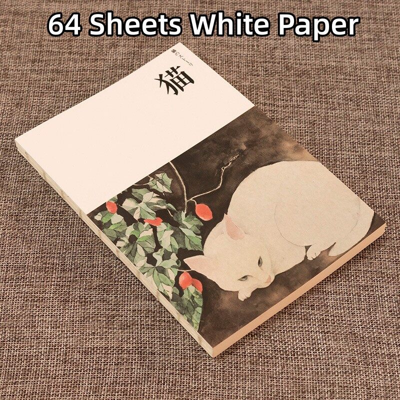 Cat Paper Supplies Notebook Sketch Cute Office Painting Book Drawing School Blank Sketchbook Kraft
