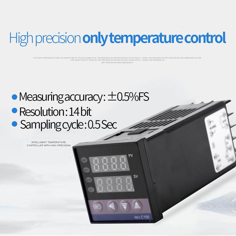 0℃~1300℃ Alarm REX-C100 Digital LED PID Temperature Controller Kits AC110V-240V