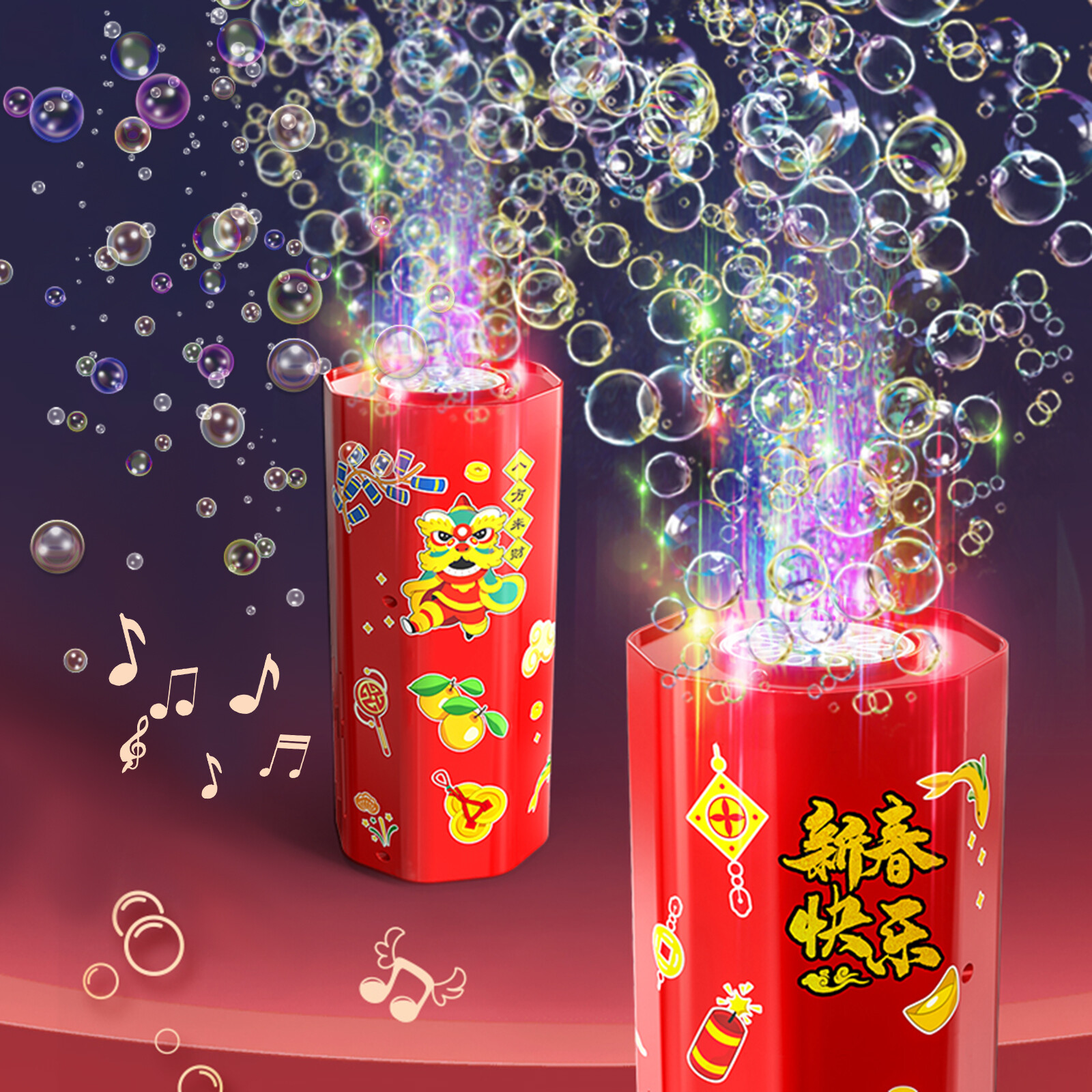 Máy tạo bong bóng pháo hoa tự động 2023 cny máy tạo bong bóng hình pháo hoa 12 lỗ máy tạo bong bóng tiệc tùng âm thanh pháo nổ