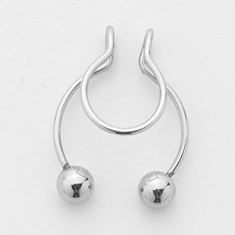 【Miss Lan】Nose Nail Nose Clip Medical Stainless Steel Nasal Septum False Nose Ring Piercing Jewelry