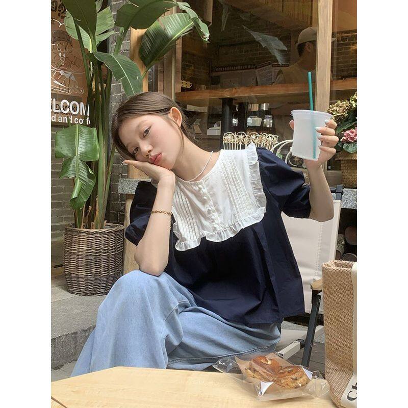 Women's T-Shirt Summer Bubble Sleeved Loose Short Sleeved Top
