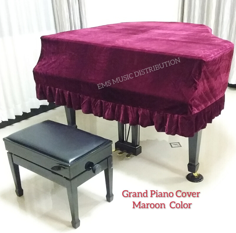 GRAND PIANO COVER Length 150cm Maroon Red Malaysia