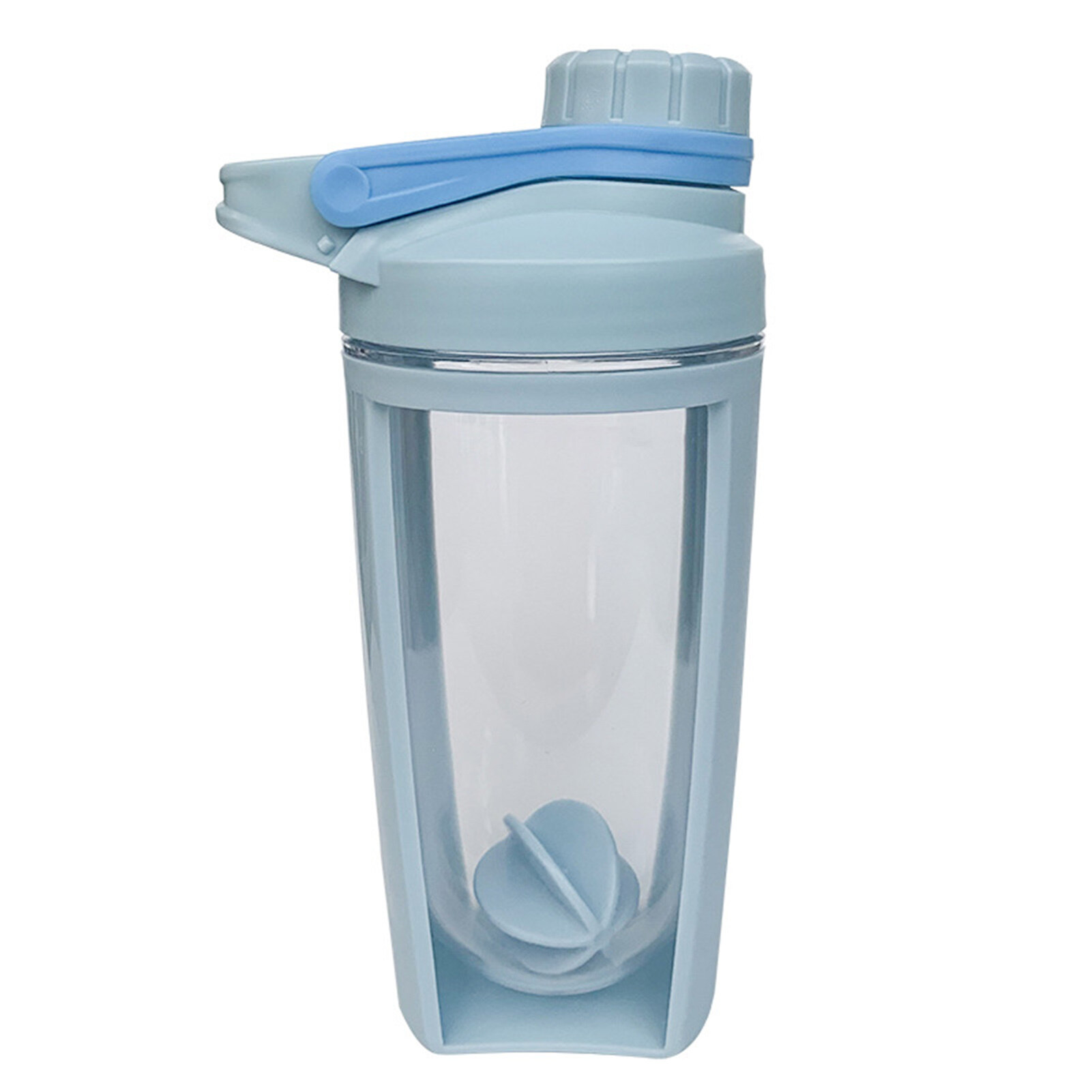 KM® 500ml Sport Shaker Bottle with Whisk Ball Lid Flip Cover Precise Scale Leak-proof Protein Shakes Water Bottle Outdoor Activities Protein Shaker Bottle