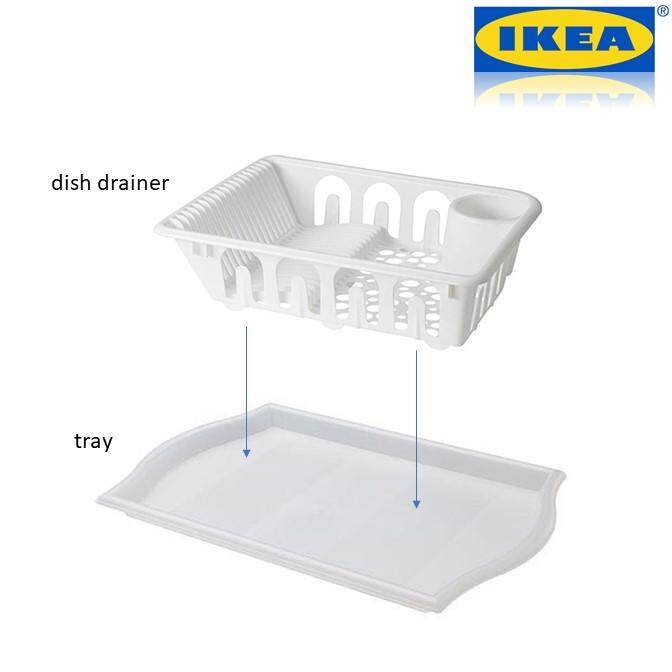 Ikea Dish Drainer Flundra Tray Rak Mengering Pinggan Dan Mangkuk Beserta Tray Free Gifts Lazada