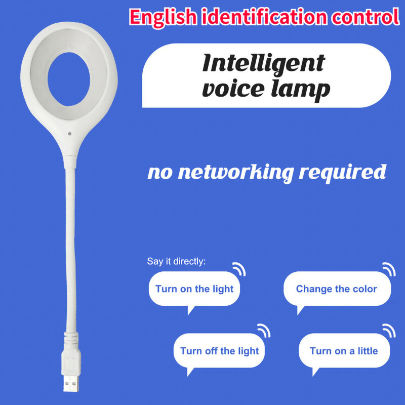 Voice Control Night Light USB Direct Plug Portable Led Desk Lamp Eye Protection Study Reading Table Light Dormitory Bedside Lamp