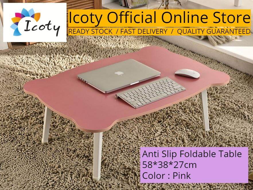 Multifunctional Laptop Table Foldable Portable Desk Pink