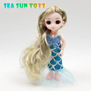 Búp bê bjd ob11 16cm SEA & SUN mặc đồ công chúa tiên cá 13 khớp dễ thương, màu sắc tươi sáng, bắt mắt, chất liệu không mùi độc hại - INTL thumbnail