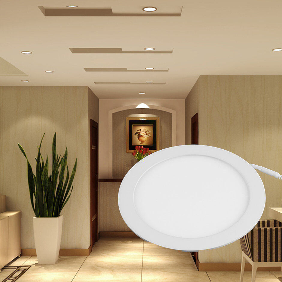 ELEC 18W LED Recessed Ceiling Panel Down Light Bulb Lamp Round Pure/Warm White