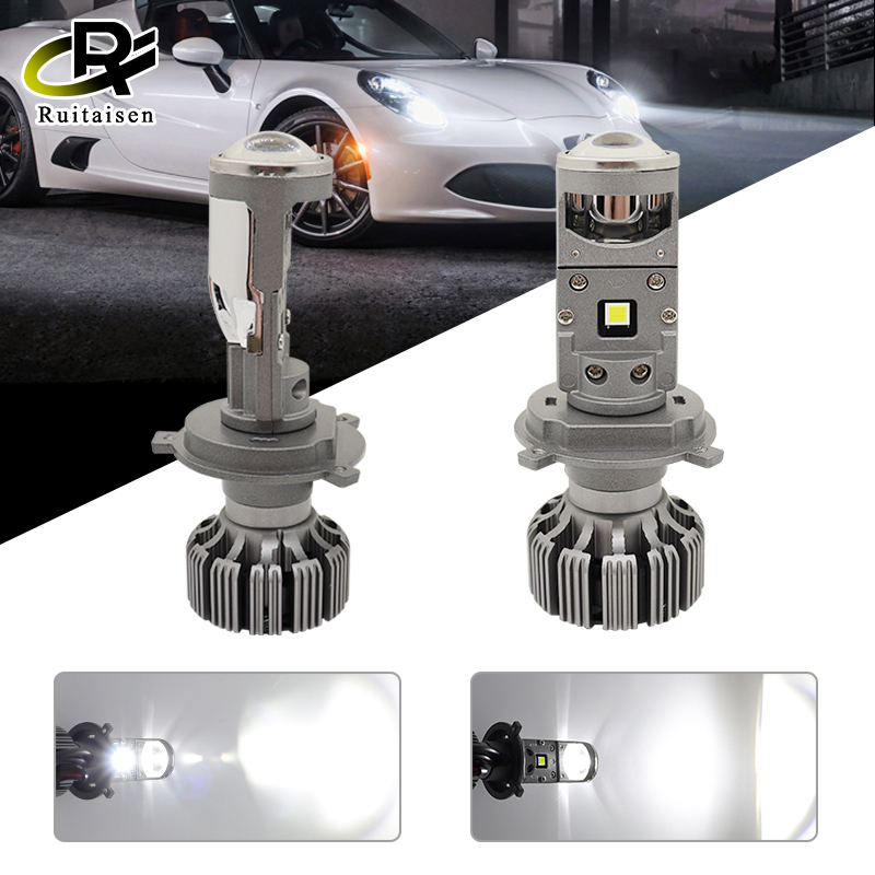 H4 h7 led projector mini lens auto h4 led headlight bulbs kit conversion kit hi/lo beam 6000k super bright car light lamp
