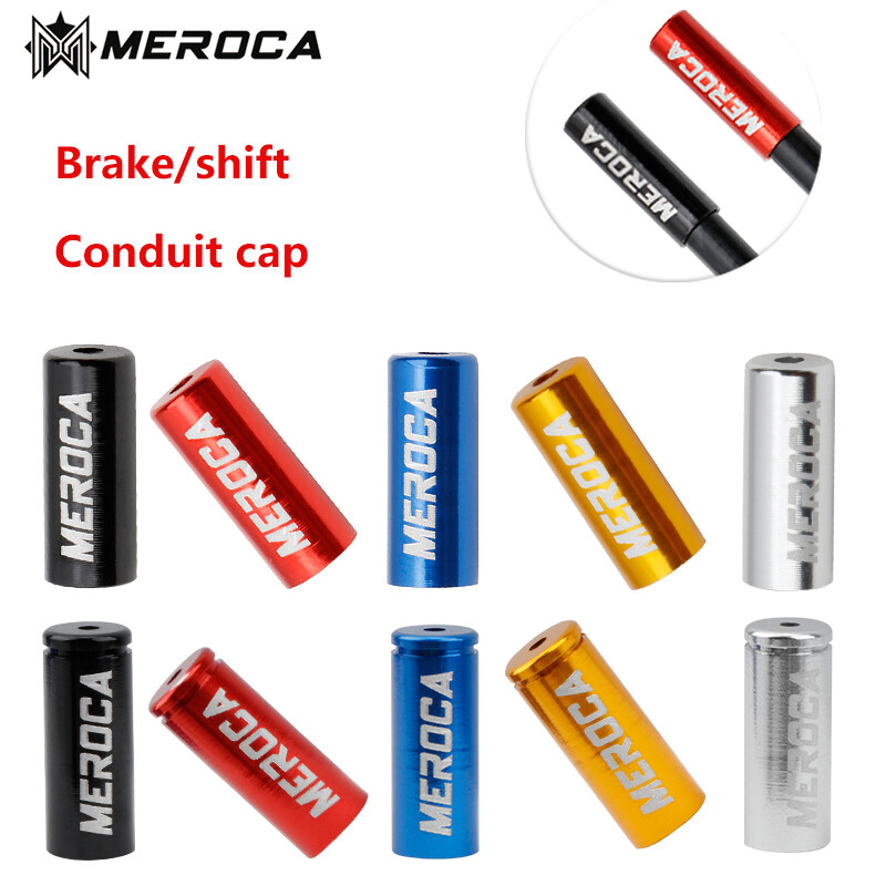 MEROCA 10 Chiếc Nắp Đầu Cáp Xe Đạp Nắp Phanh Tốc Độ Thay Đổi 4MM/5MM Bằng Hợp Kim Nhôm Cho Xe Đạp Leo Núi