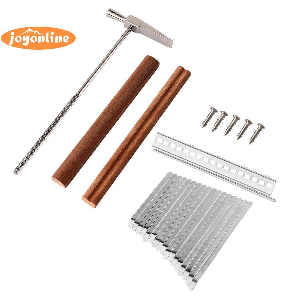 17 Keys Kalimba DIY Keys+Bridge+Tuning Hammer Kit Thumb Piano Accessories