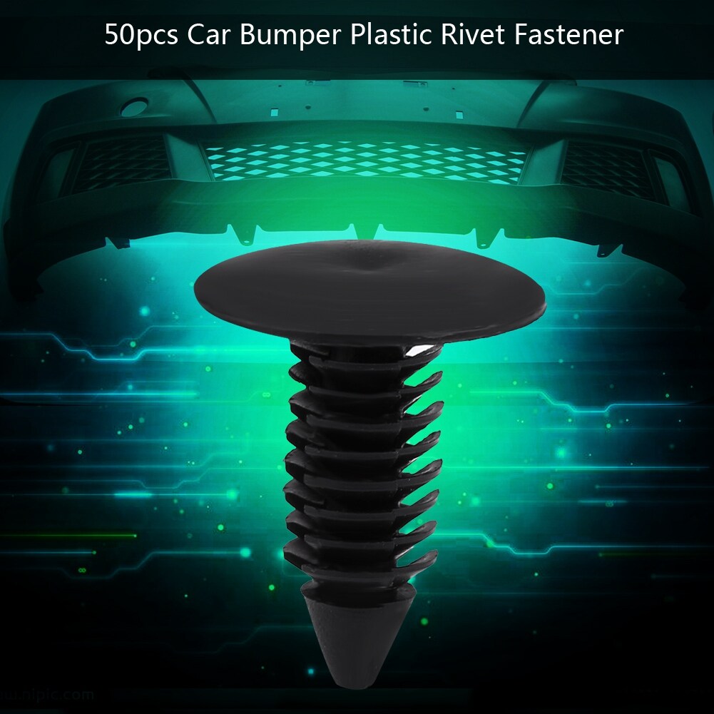 50pcs Car Retainer Push Pin Rivet Trim Clip Plastic Bumper Fastener Retainer