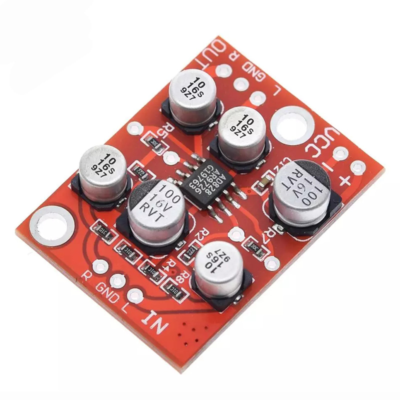 Bảng Tiền Khuếch Đại Âm Thanh Nổi Mô-đun Tiền Khuếch Đại 1 Cái DC 5V-15V 12V AD828