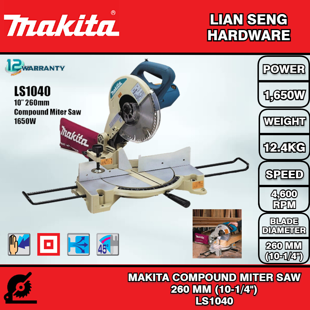MAKITA COMPOUND MITER SAW LS1040 (260MM) Lazada